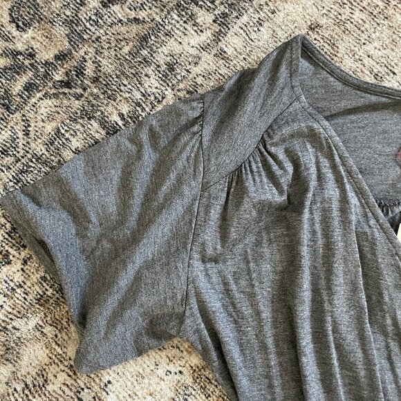 Rolla Coaster NWT Wrap Front Split Maxi Dress Womens Sz M Gray Made In USA Rayon - Picture 4 of 14